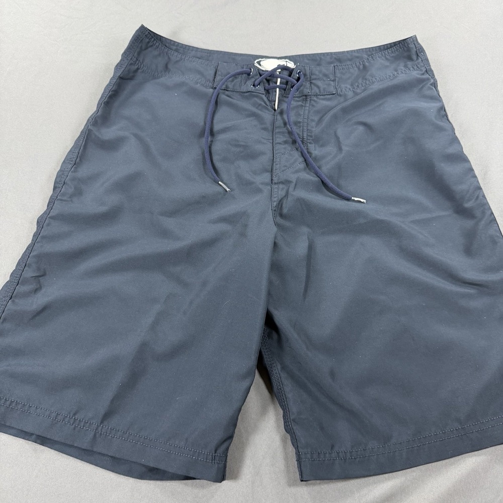 Vintage Oakley Board Shorts Mens 34 Navy Blue Nylon Swim Trunks Lace Up